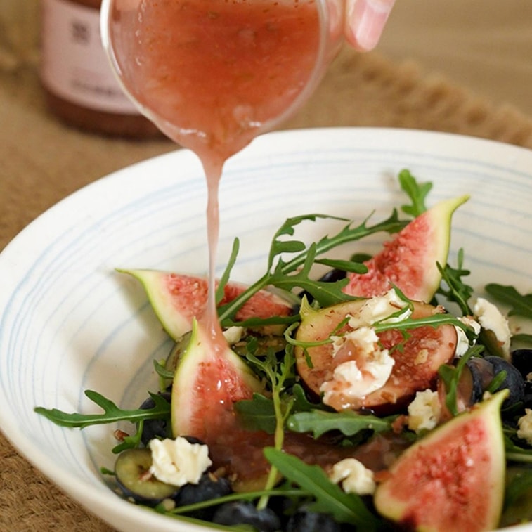 Fig Vinegar Salad Dressing, 7.87 oz 【Zero-calorie Sugar, Low-fat】【Vegetable and Fruit Salad Dressing】 5