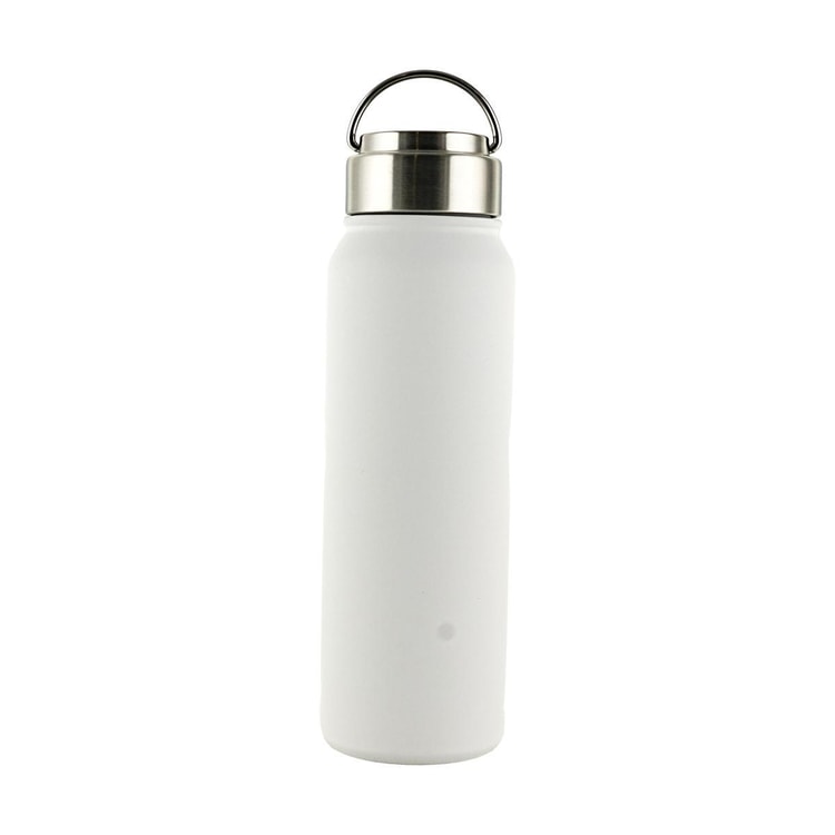 日本NITORI 不锈钢保温瓶螺旋盖保温杯子700ml 白色- 亚米