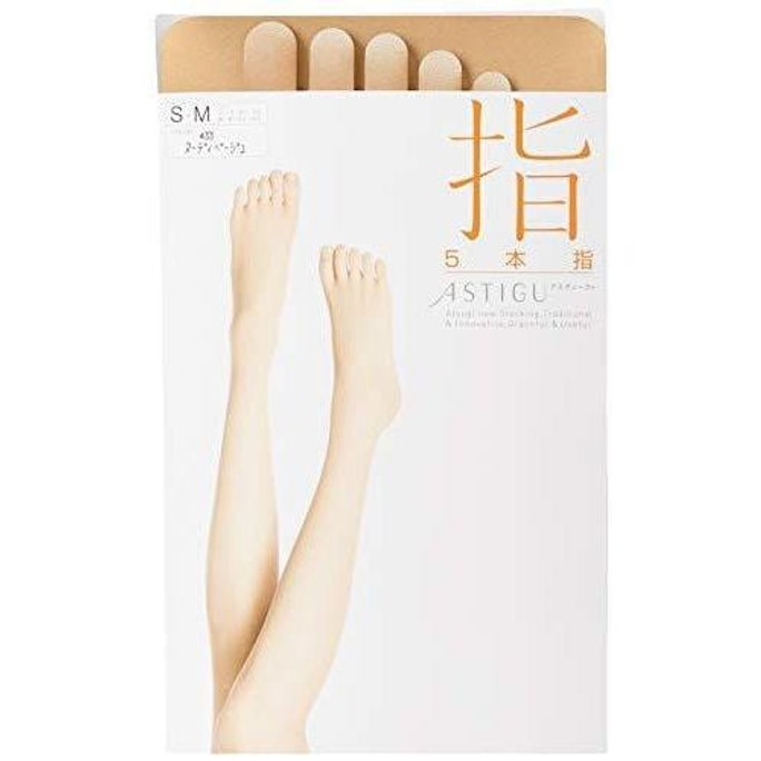 [일본발 다이렉트 메일] ATSUGI 아츠기 다섯 손가락 살색 베이지 스타킹 M~L 사이즈 1켤레