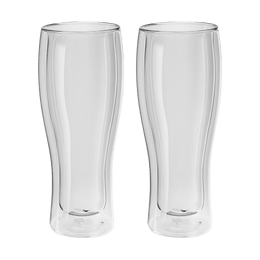 Sorrento Double Wall Glassware Beer Glass Set of 2 14 fl oz