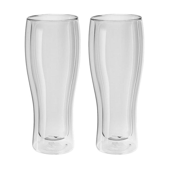 Sorrento Double Wall Glassware Beer Glass Set of 2 14 fl oz