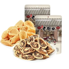 老街口 猫耳酥 100g+小米煎饼 100g 匠心制作 金黄色泽 离心脱油工艺 口口酥脆 2袋装