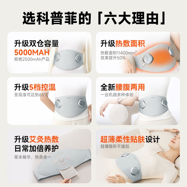 KEEPFIT Warming Girdle for Abdomen, Menstrual Pain Relief Tool U01 Gray, 1 Piece 6