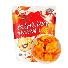 Fresh Cut Wavy Potato Chips, Spicy Sichuan Pepper Flavor, 4.59 oz