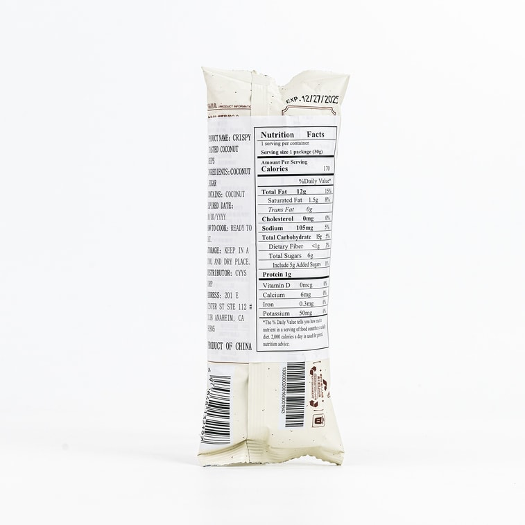 【 Official Store】Baked Coconut Chips, 1.06oz*5, 5 Pack 8