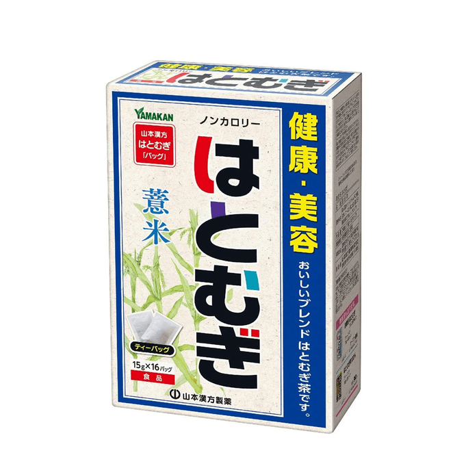 【日本直送品】YAMAMOTO 山本漢方製薬 むぎハトムギ茶 むくみ・むくみ・美容・皮脂コントロール・健康茶 16袋