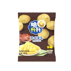 【中国直邮】 【年货必备】脆升升 香脆薯条炭烤和牛味休闲零食大礼包小吃下午茶20g*10包