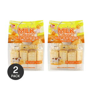 韩国HAITAI海太 牛乳米饼 牛奶饼干 芝士味 240g *2【2份超值装】【非油炸】【奶香浓郁!! 韩国爆火网红零食】