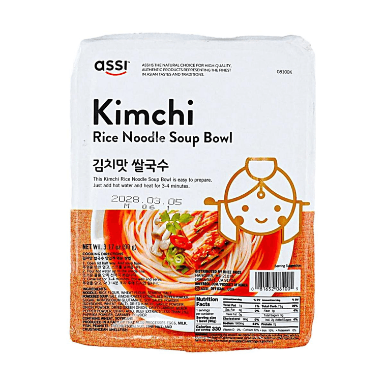 韩国ASSI BRAND 3分钟速食泡菜味汤米线 碗装 90g 3