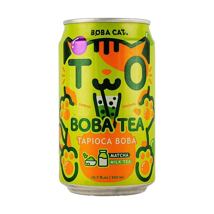 Matcha Milk Tea,Tapioca Boba Tea,10.7 fl oz