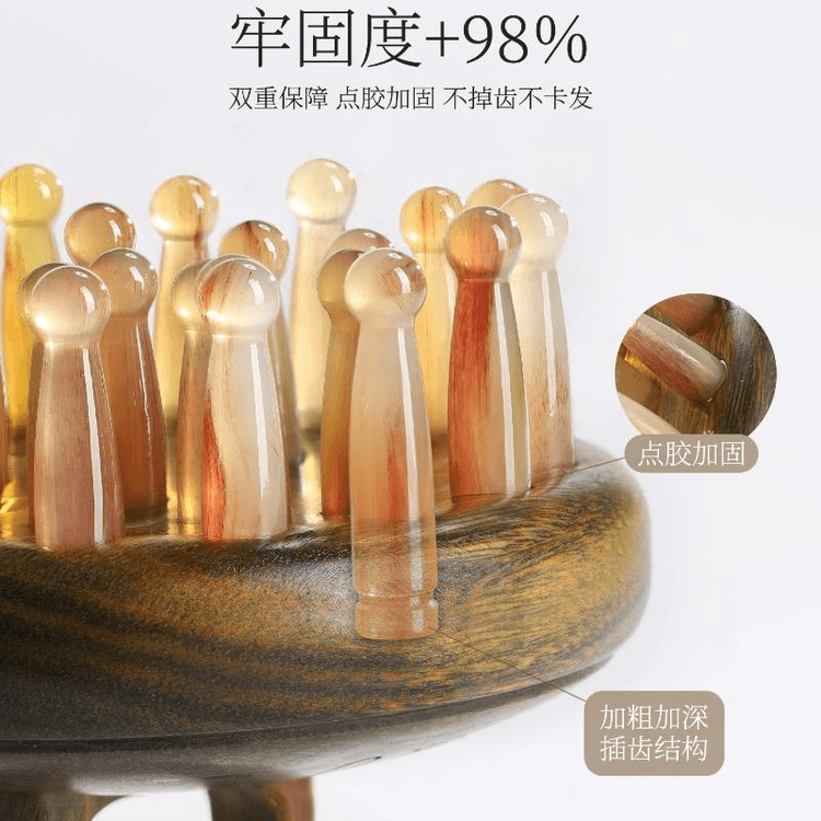 中国直送】ニリア・グディ 厚手ラムホーンマッサージコーム、経絡