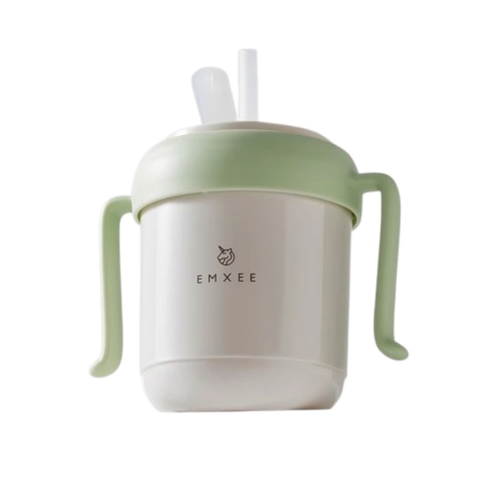 Children's milk cup 1-2-3 years old and above baby straight drinking straw water cup 260ml