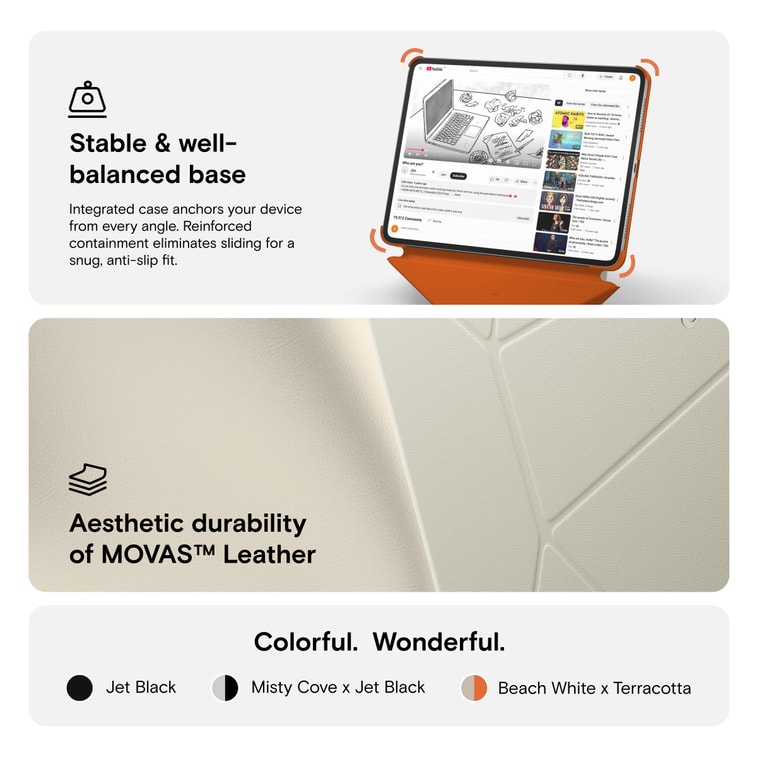 MOFT Dynamic Folio平板电脑灵动保护套 iPad Pro 11英寸 4th 2022 / 3rd 2021 / 2nd 2020 20+角度 自动唤醒/睡眠 超薄 岩石灰 带边角保护 7