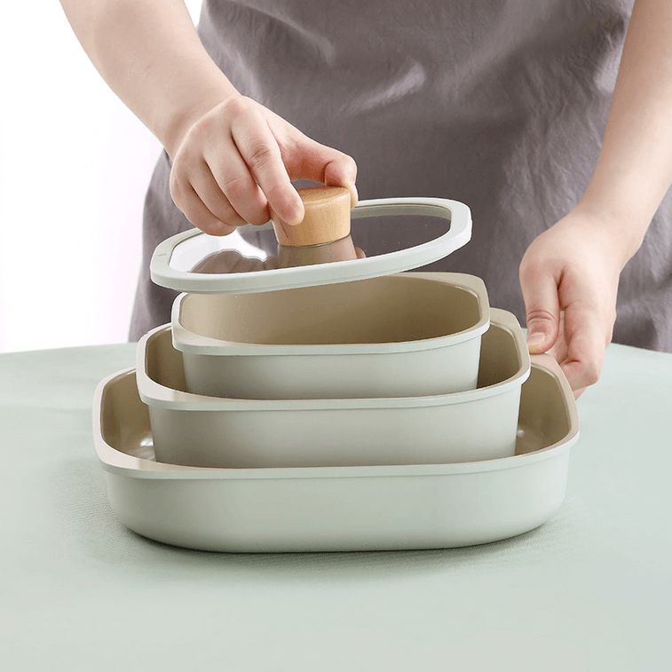 FIKA Objet comfort Reserve 다이캐스팅 알루미늄 조리도구 7개 세트 실리콘 뚜껑 포함 - 아이보리(T-코팅, 콜드 스프레이 유도형) 6