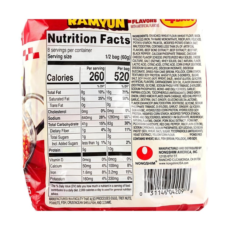 Budae Ramyun Noodles with Soup Mix- Instant Noodle, Spicy & Smoky Flavor, 4.23 oz *4 Bags, 16.9 oz 6