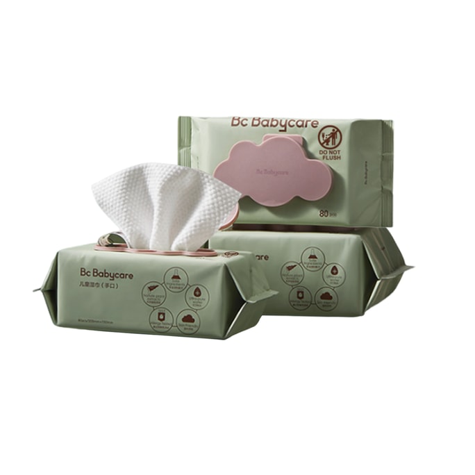 Bc Babycare Mouth & Hand Wipes 80 Count/bag 3pack