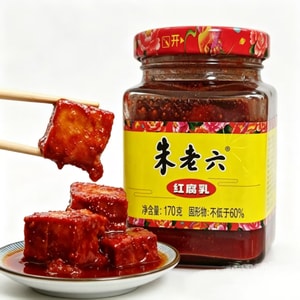 朱老六 腐乳红方腐乳小包装可当咸菜拌饭170克*瓶