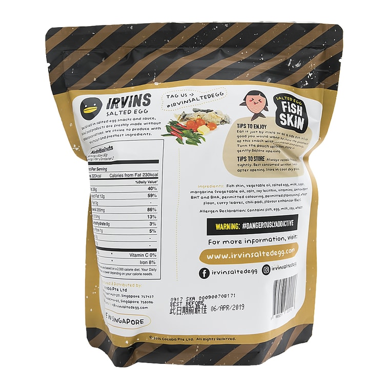 Singapore Salted Egg Fish Skin 105g 3