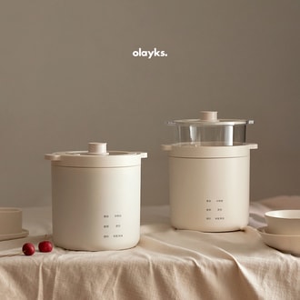 OLAYKS Mini 2-Cup Rice Cooker Electric 24H Preset & Keep Warm