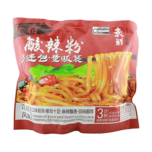 Hot & Sour Sweet Potato Noodle 9.74oz*3 packs 【Sichuan Flavor】【Authentic Chengdu Taste】