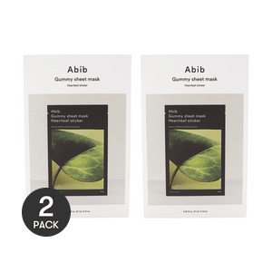 Gummy Sheet Mask, Heartleaf sticker, 10 Sheets*2 - Calming & Soothing & Sebum Care【Value Pack】