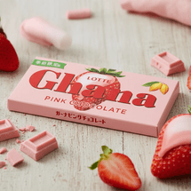 日本LOTTE乐天 GHANA加纳 粉红草莓巧克力 45g【季节限定】