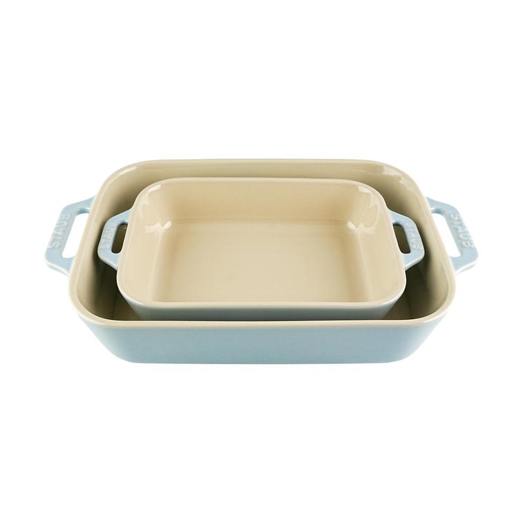 法国STAUB珐宝 陶瓷烘焙烤盘 马卡龙色 2件套/蓝色 7