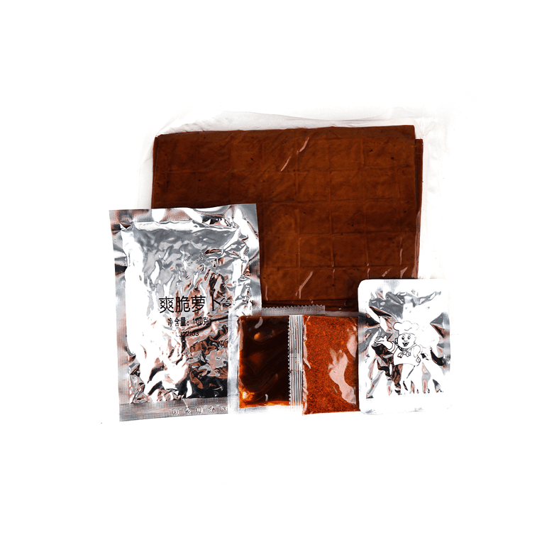 【火爆川渝小烧烤】与美 烧烤薄豆干套餐 附带调料酸萝卜等 免泡即烤 445g 9