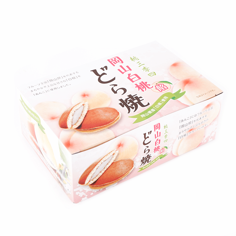 日本ICHIEI一荣食品 桃三李四铜锣烧礼盒 冈山白桃馅 8枚 164g 9