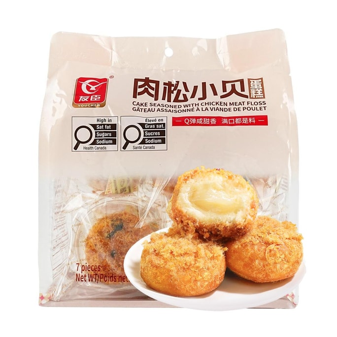 友臣 肉鬆小貝蛋糕 7枚入 280g【Q彈蓬鬆 鹹甜永動!!】