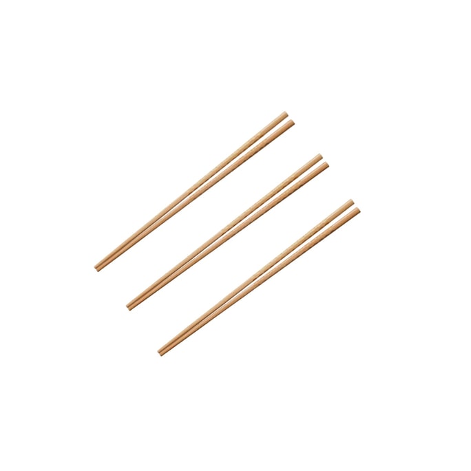 Beech Hot Pot Chopsticks 3 Pairs 1 Package