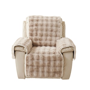 【中國直郵】 HSPM 新款頭等艙按摩椅防滑單人位坐墊一片式沙發毛絨坐墊 一片式兔毛50*185cm(單人位) 淺咖色