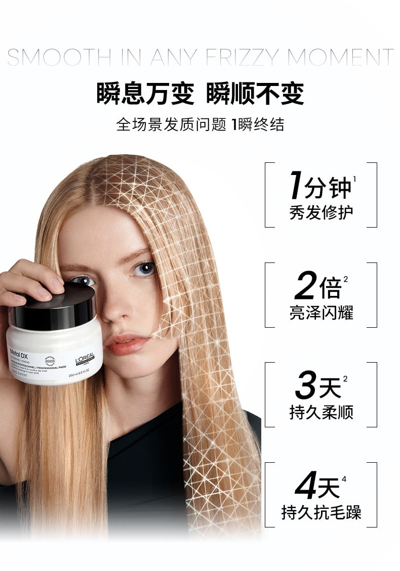 法国 巴黎欧莱雅 Pro发膜250ml 【1分钟急救 4天持久柔顺】【高级沙宣发廊首选】【肖战代言】