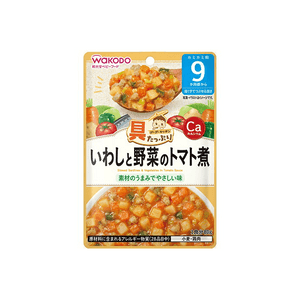 【日本直邮】 日本 和光堂 朝日集团食品 具丰富GooGoo厨房 沙丁鱼蔬菜番茄炖 [80克]