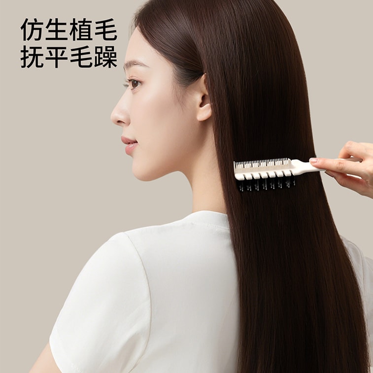 Foldable Boar Bristle Hair Brush Volumizing Portable Dual-Prong Styling Comb 1 Piece 3
