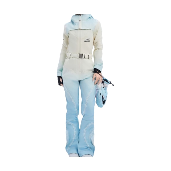 ISEEMIGGA[Rock Sweetheart] 2025 ski suit for women single and double board 3L warm and slim fit snow suit    white-L