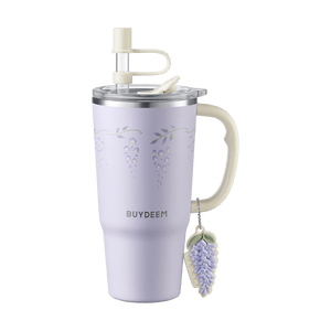 Jumbo Straw Vacuum Insulated Mug, 750ml, Purple Wisteria