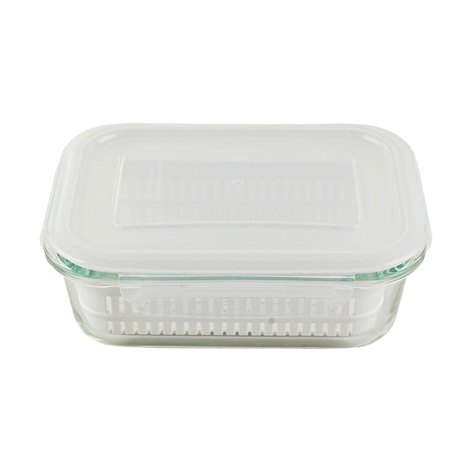 Heat-Resistant Glass Square Food Container Set Magicarino Size M, 22.32 fl oz 22 fl oz For 1-2 People