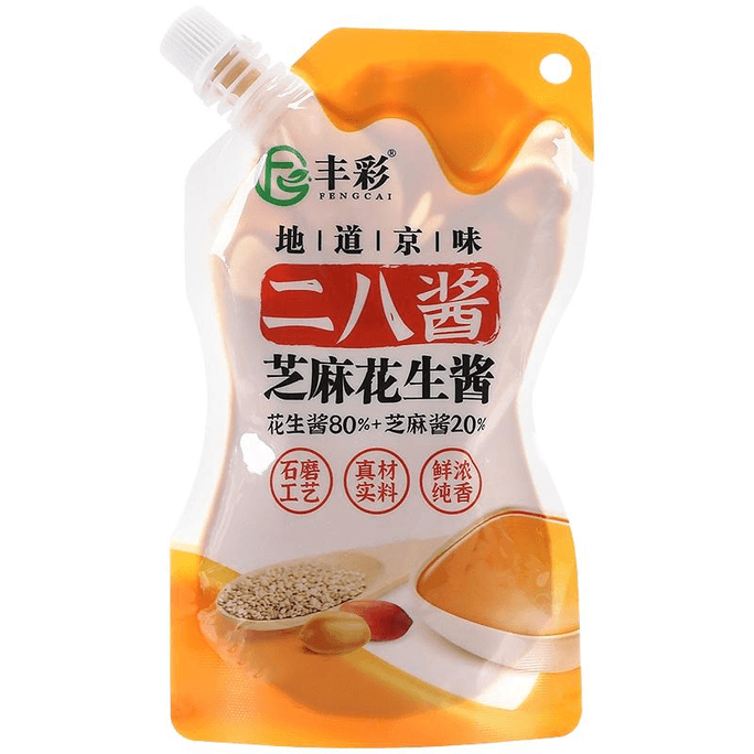 【中國直郵】 豐彩 二八醬正宗老北京二八醬芝麻醬花生醬麻醬沾100g/袋