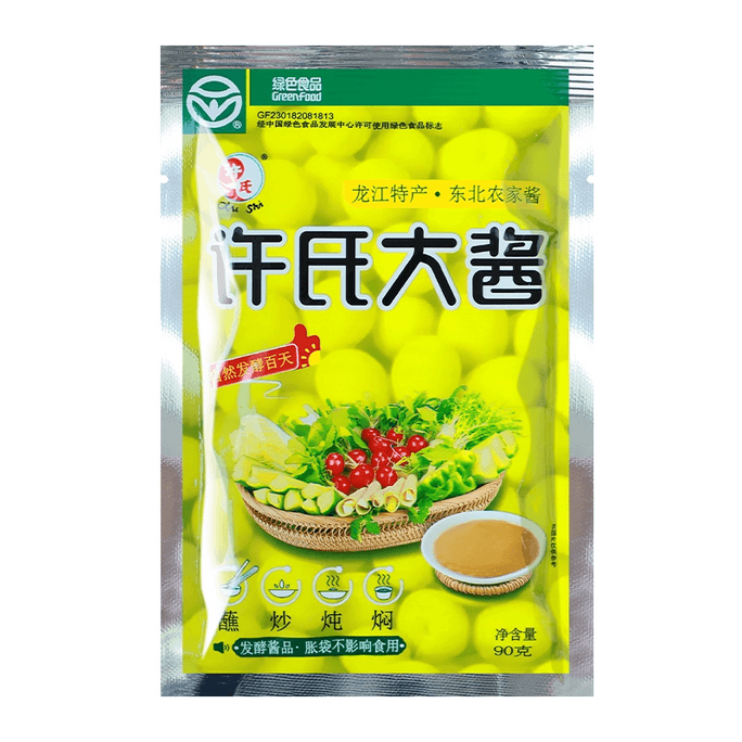 【중국 직송】 Xu's 된장 정통 동북 된장 농장 된장 90g*1 봉지