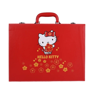 New KT Cat Red Mahjong 44 Custom Gift box Set, Mahjong + Suitcase + Table Mat With Pocket