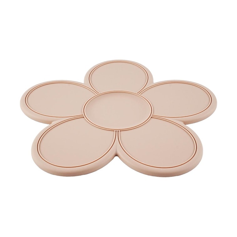 실리콘 이유식 매트 플라워 플레이스매트, 몽환적 핑크 3