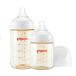 日本 PIGEON貝親 奶瓶新生兒PPSU奶瓶寬口徑 自然實感仿母乳第3代 160&240ml 配SS&M奶嘴