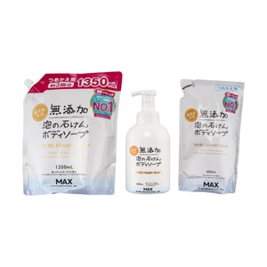 ピュア泡石鹸ポンプ + 詰め替え用 2 個 16.2 液量オンス + 45.6 液量オンス + 15.2 液量オンス