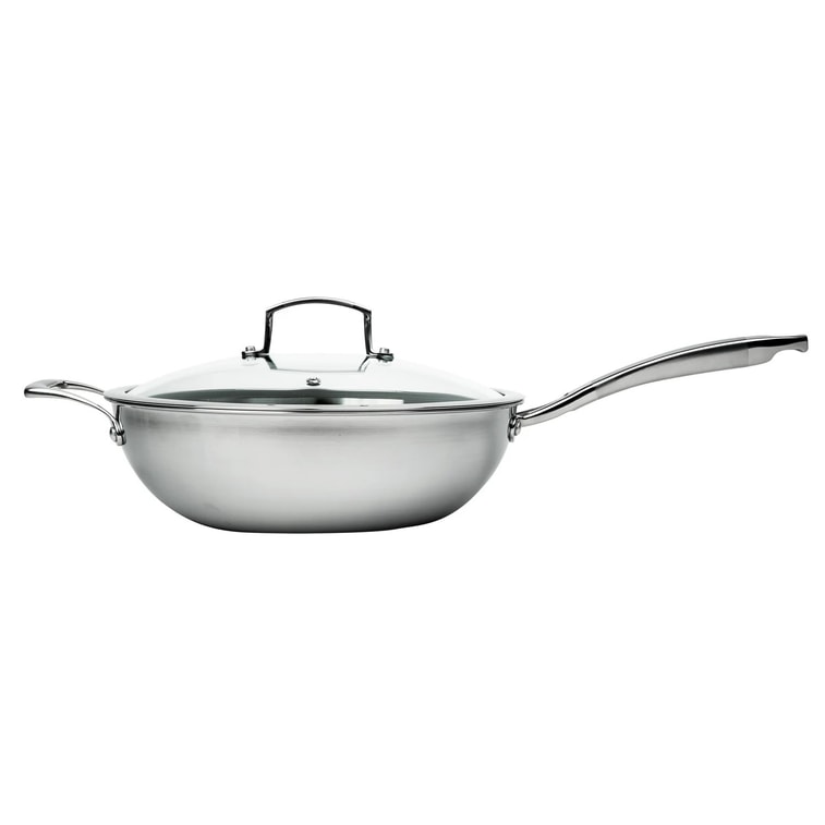 美国 MASTERPAN 不锈钢 不粘 三层 炒锅 带玻璃盖 12寸 (30cm) 预计3天内送达 7