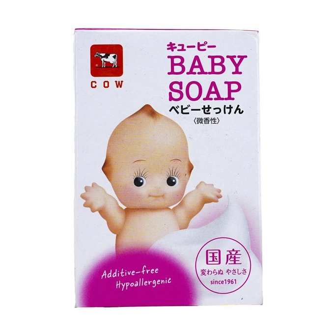 日本COW牛乳石鹼共进社 宝宝香皂 低刺激  无添加 微香味 90g
