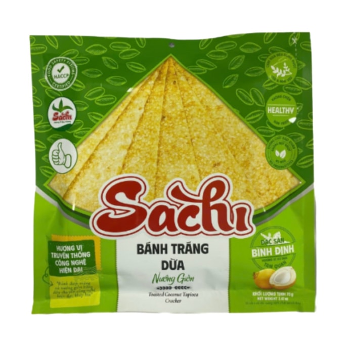 Crispy Grilled Coconut Rice Paper 70g-Ready to Eat