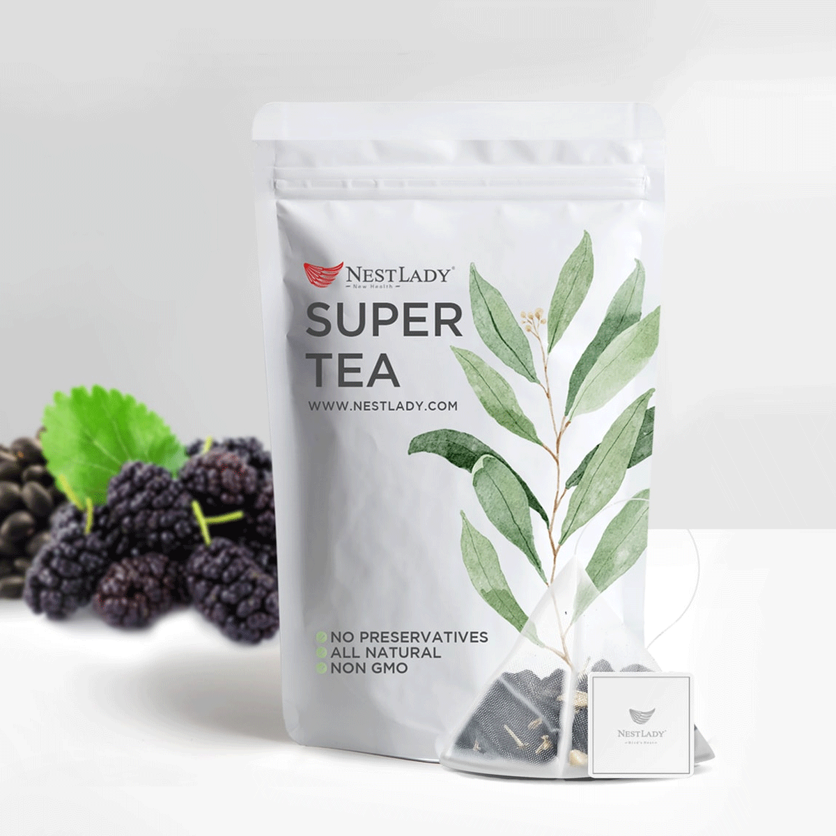 NESTLADY Five Black Tea All natural herbal tea flower tea Nourishing Tea Bags 20 bags 140g