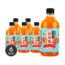 Oolong Tea Soft Drink, Mango & Mandarin Flavor, 16.91 fl oz *6【6 Packs】