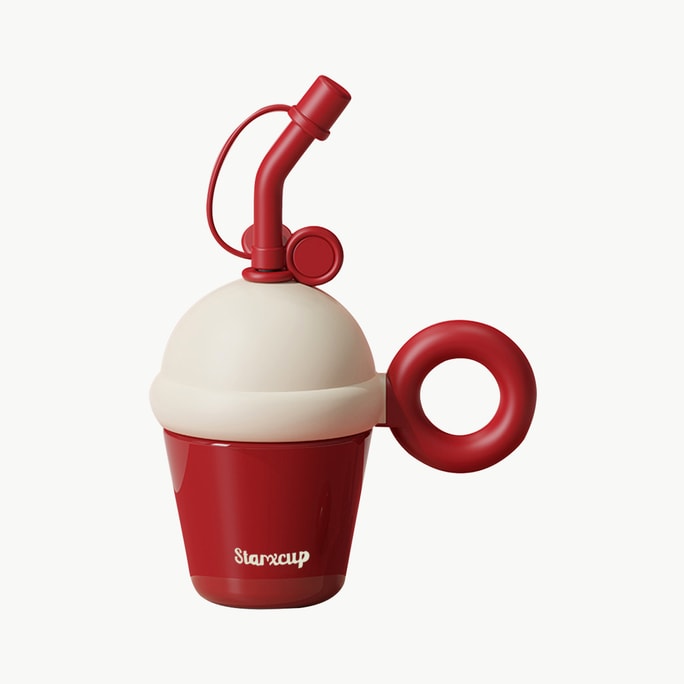 New Cute High Beauty Portable Straw Stainless Steel Insulated Cup Red 600ml